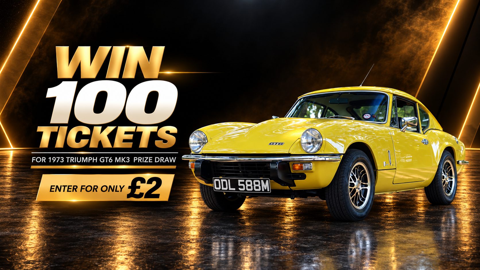 Win 100 tickets for 1974 Triumph GT6 Mk3 Second Chance