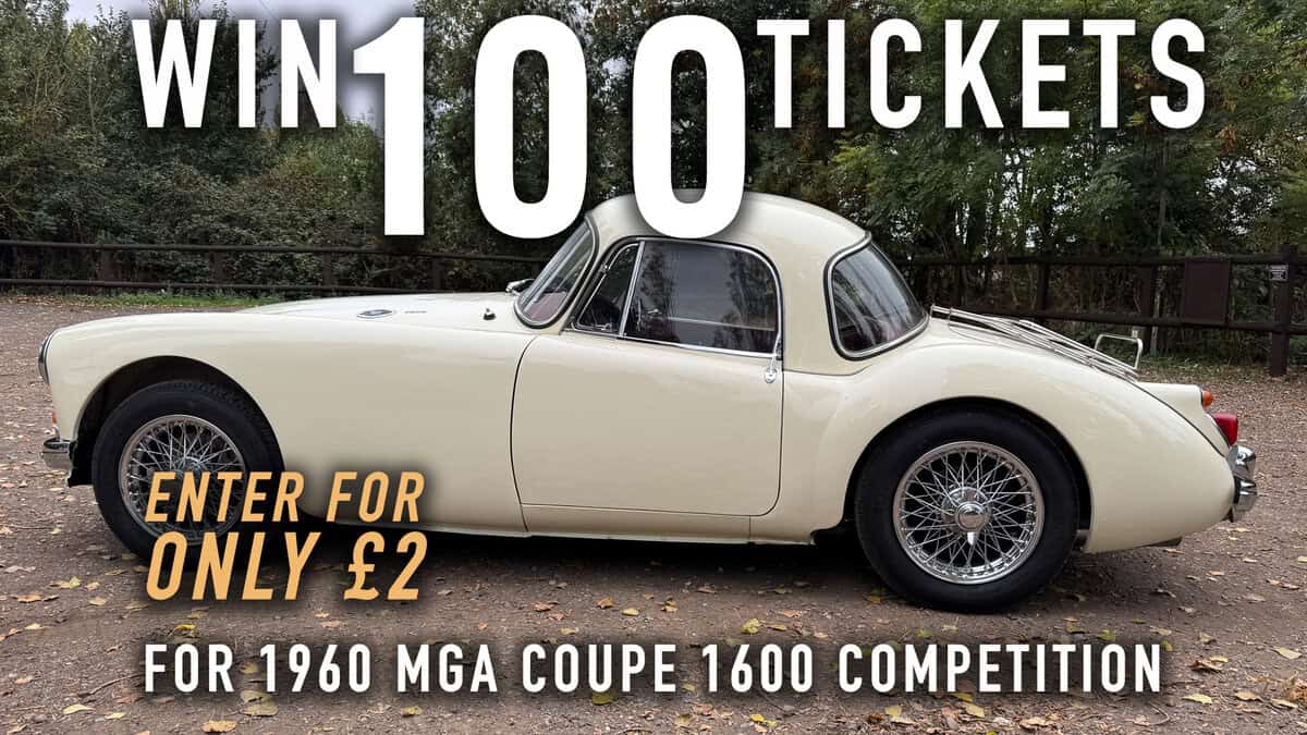WIN 100 Tickets for 1960 MGA Coupe 1600
