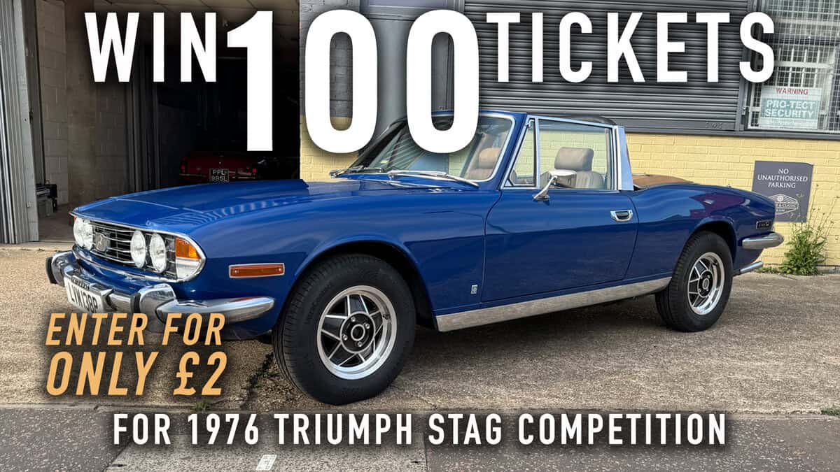 WIN 100 Tickets for 1976 Triumph Stag Delft Blue