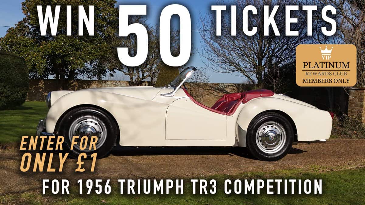 WIN 50 Tickets for 1956 Triumph TR3 - Platinum Rewards Club
