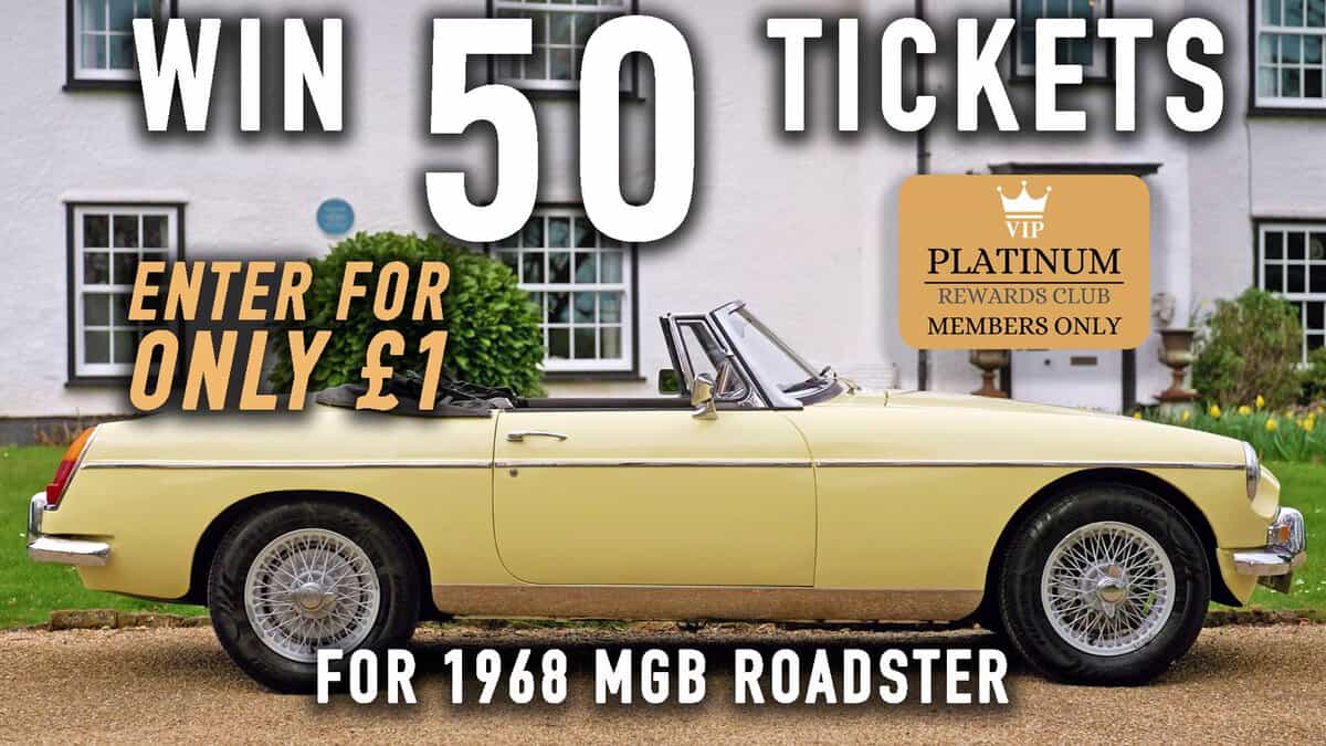 50 Tickets for 1968 MGB Roadster - Platinum Rewards Club