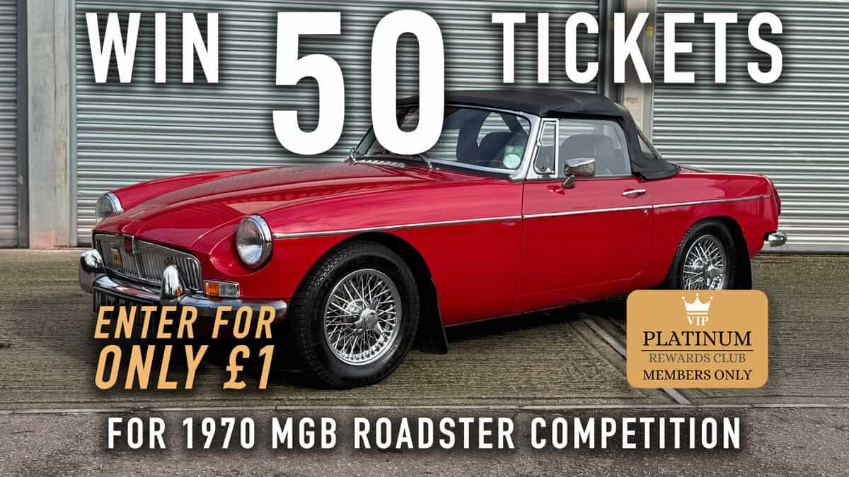 WIN 50 Tickets for 1970 MGB Roadster