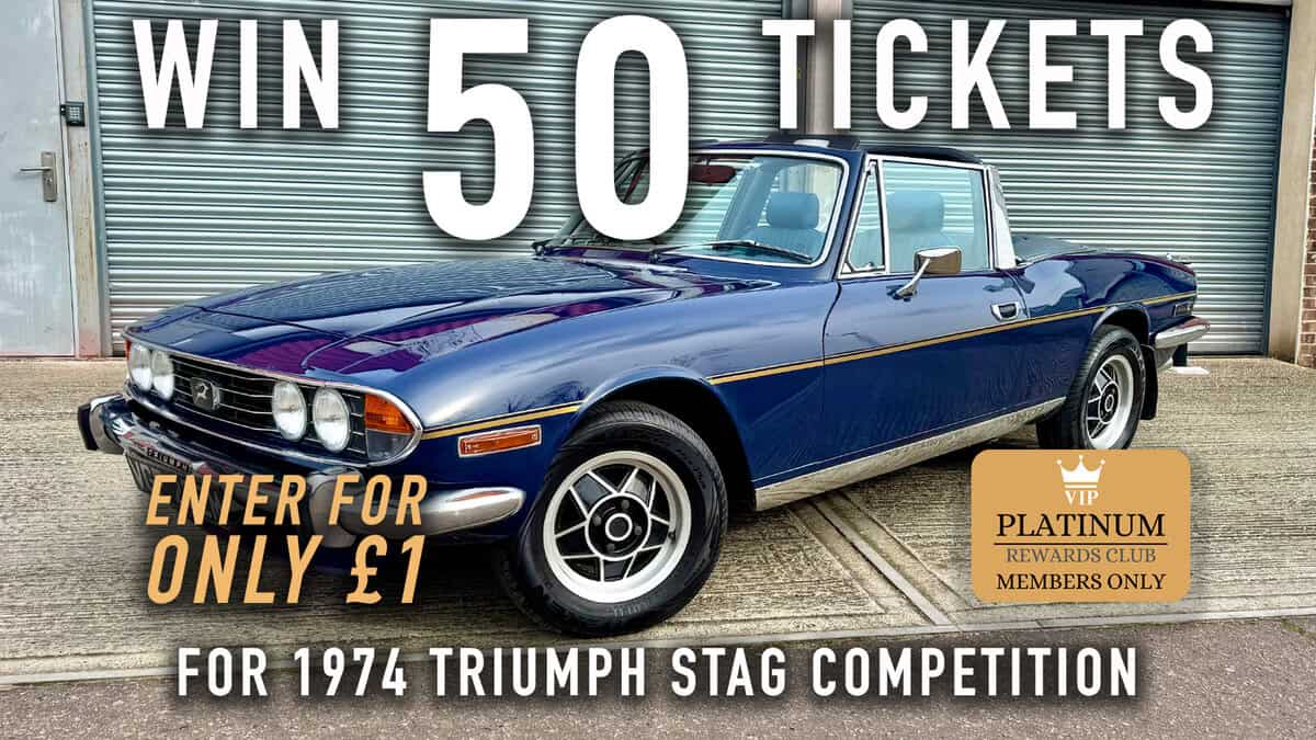 WIN 50 Tickets for 1974 Triumph Stag