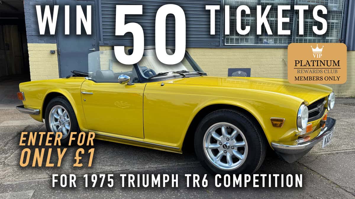 WIN 50 Tickets for 1975 Triumph TR6 - Platinum Rewards Club