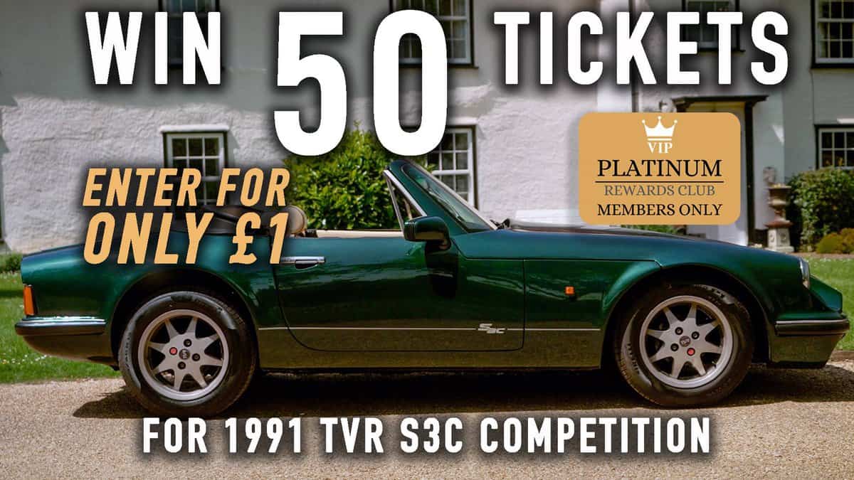 WIN 50 Tickets for 1991 TVR S3C - Platinum Rewards Club