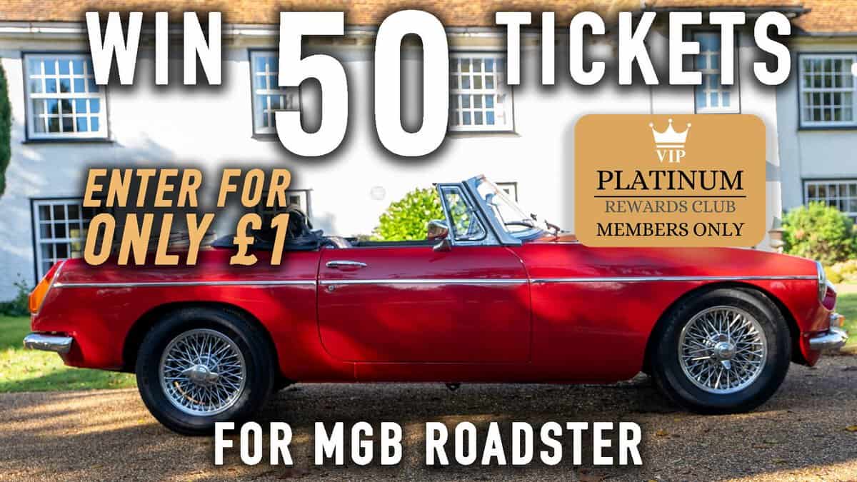 50 Tickets for 1968 MGB Roadster - Platinum Rewards Club
