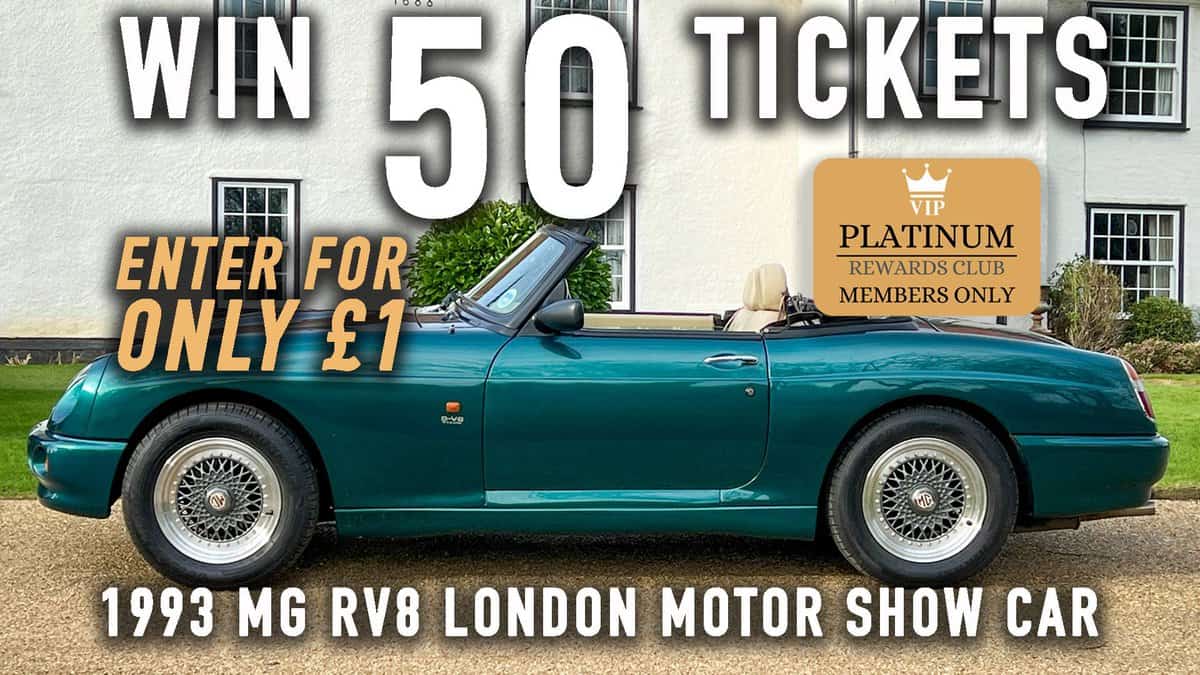 50 Tickets for 1993 MG RV8 - Platinum Rewards Club